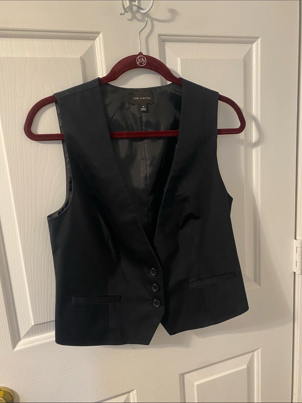 The Limited Black Women's Tailored Vest with Three-Button Front
